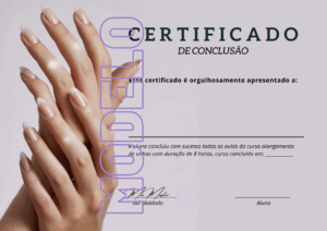 Certificado Unhas de Moldado